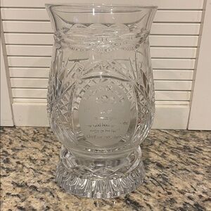 Galway Crystal Irish Blessing Hurricane Lamp